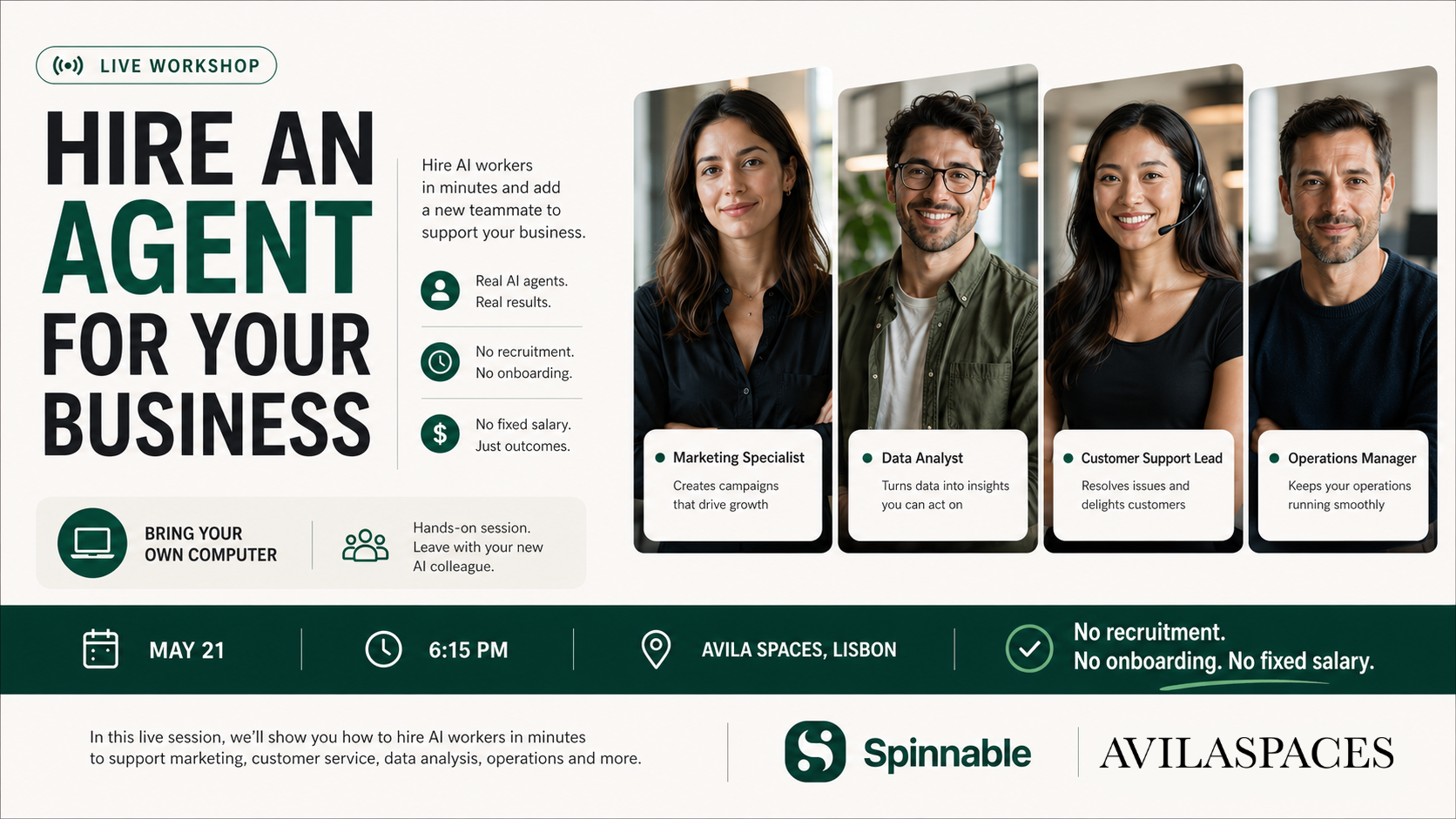 Workshop: Hire an agent  for your business