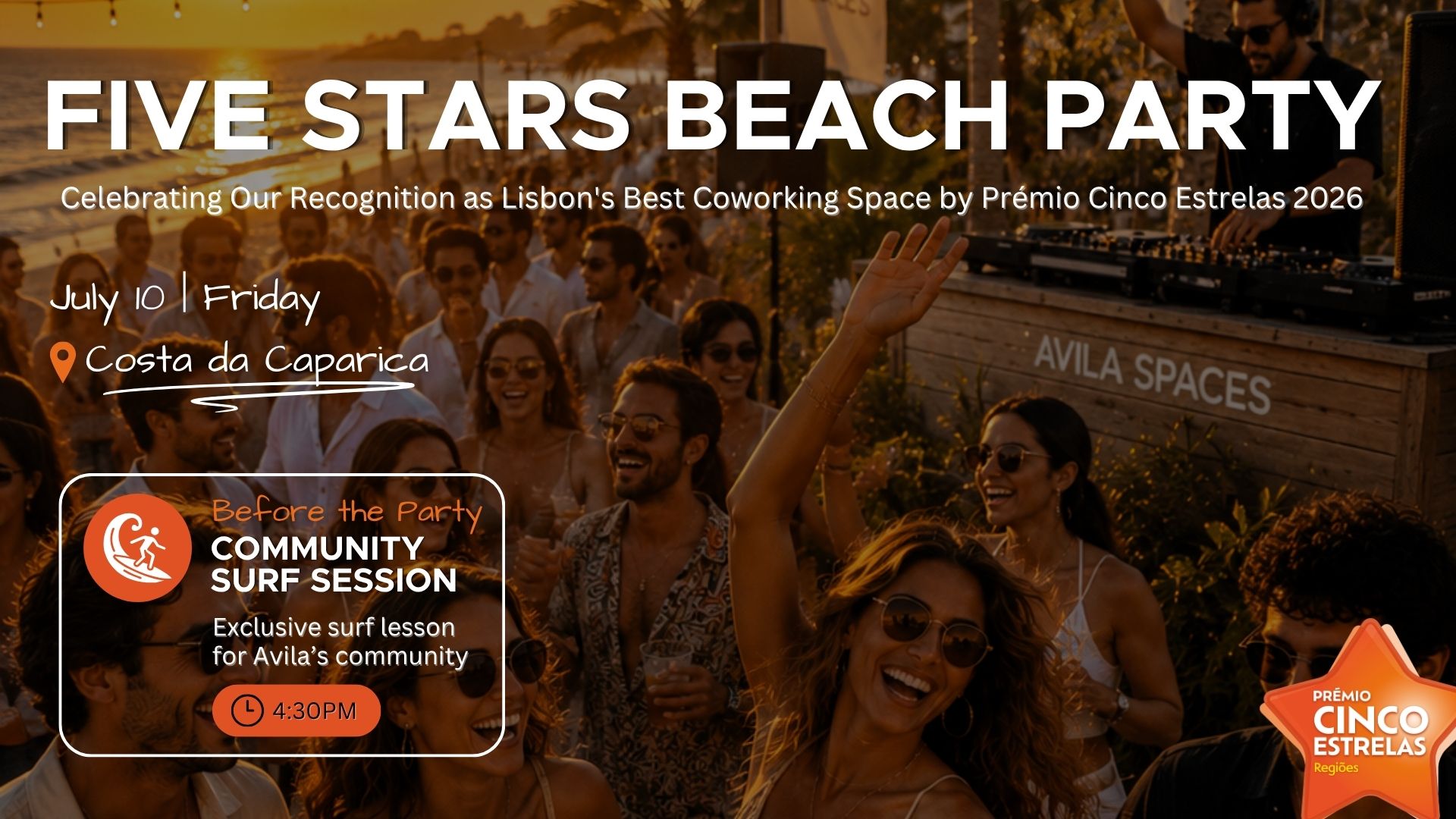 Five Stars Beach Party at Costa da Caparica | Before Surf Session